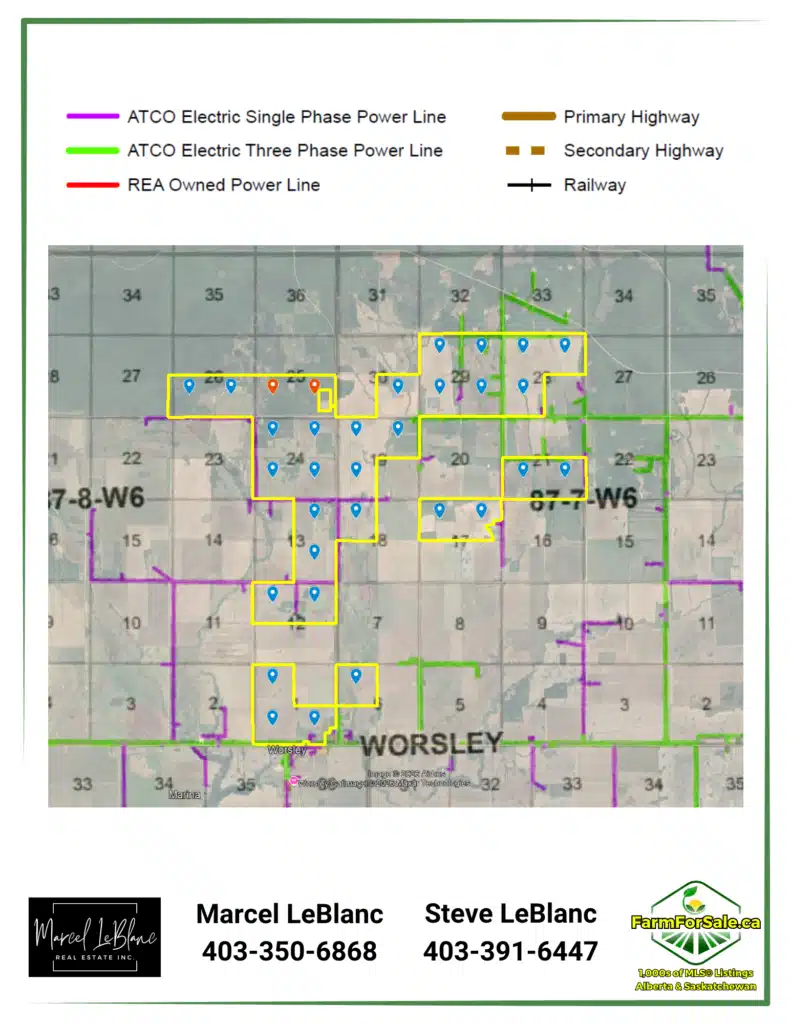 4,774 acres for sale package worsley northern alberta steve leblanc farmland realtor www.farmforsale.ca