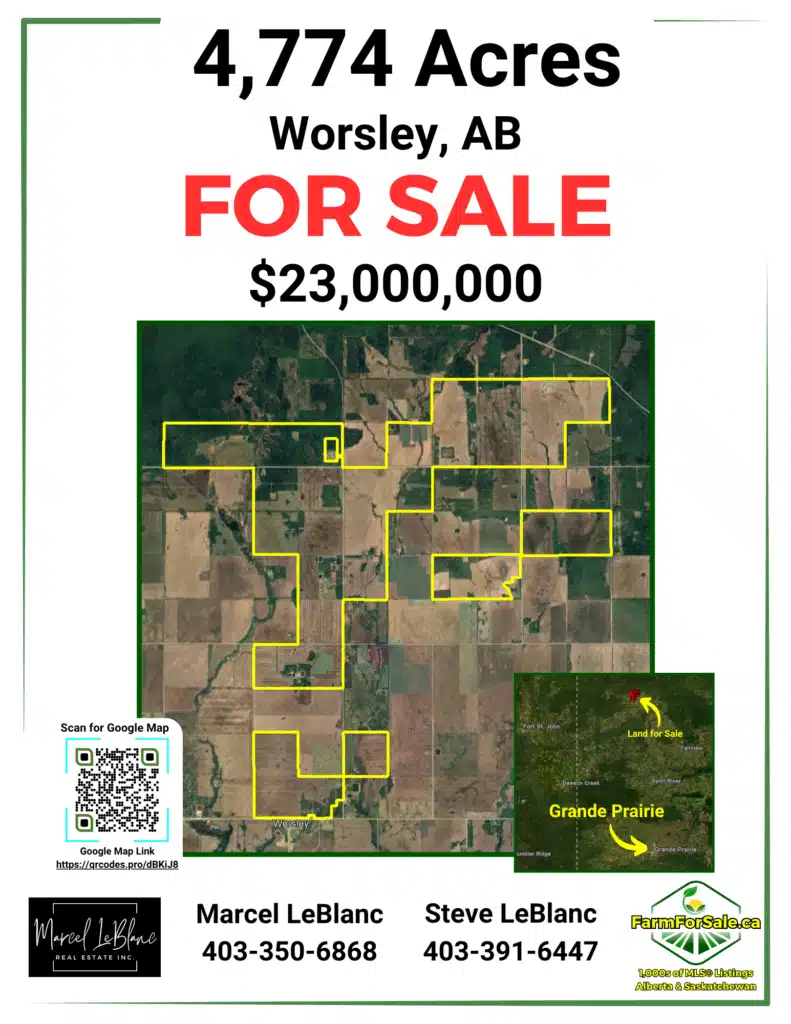 1 4,774 acres for sale package worsley northern alberta steve leblanc farmland realtor www.farmforsale.ca