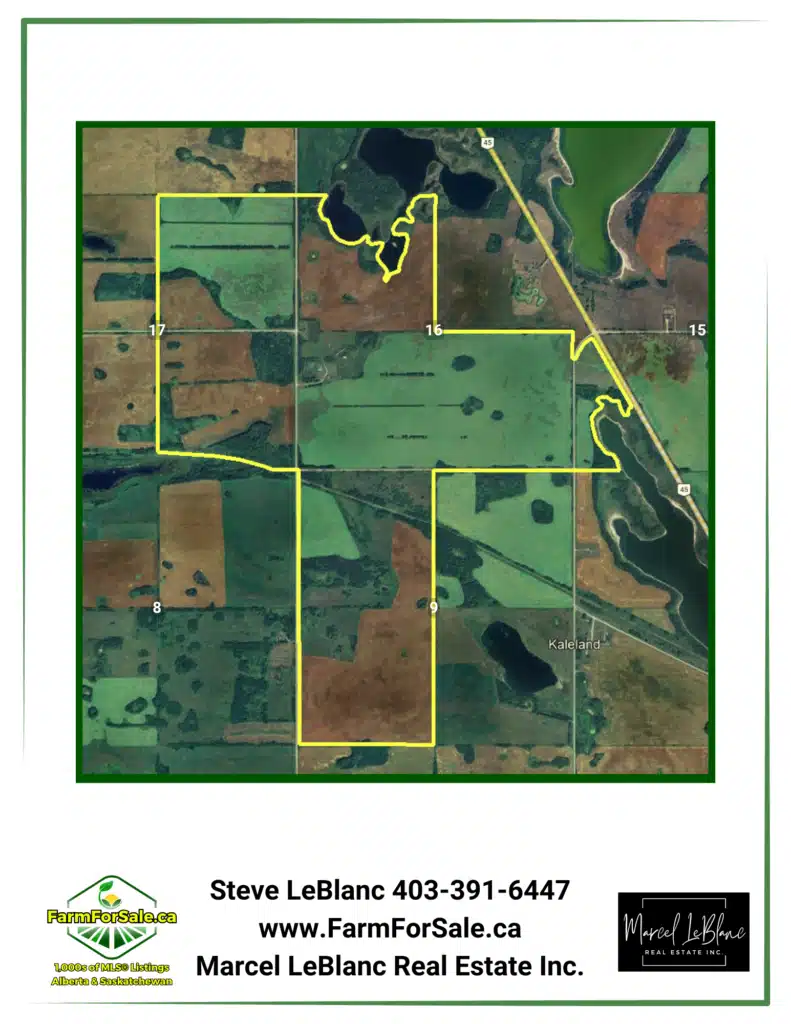 1 1085 acres farmland for sale Two Hills alberta Steve LeBlanc Farm Realtor www.FarmForSale.ca land for sale