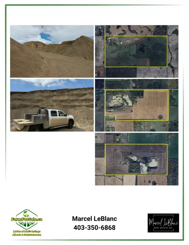 4 950 acres farmland for sale 2 gravel pits for sale worsley alberta Marcel LeBlanc www.farmforsale.ca