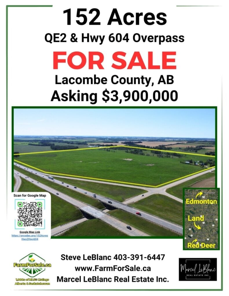 152 Acres for sale lacombe county Alberta by Steve LeBlanc Farm Realtor www.FarmForSale.ca